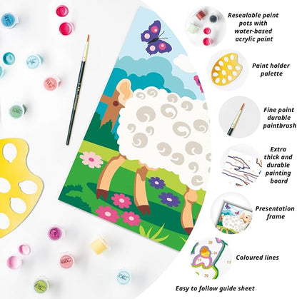 Ravensburger CreArt Sheep and Lamb Paint by Numbers Kit for Kids - 23723 - Painting Arts and Crafts for Ages 9 and Up