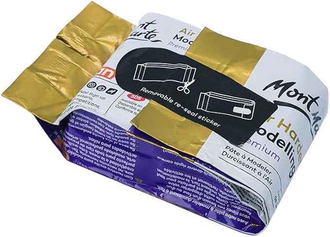 Mont Marte Terracotta Color Air Hardening Modeling Clay 500g (1.1lb). Terracotta Color Air Dry Clay with Drying Time of Approximately 24 Hours. Suitable for Sculptors and Modelers of All Skill Levels.