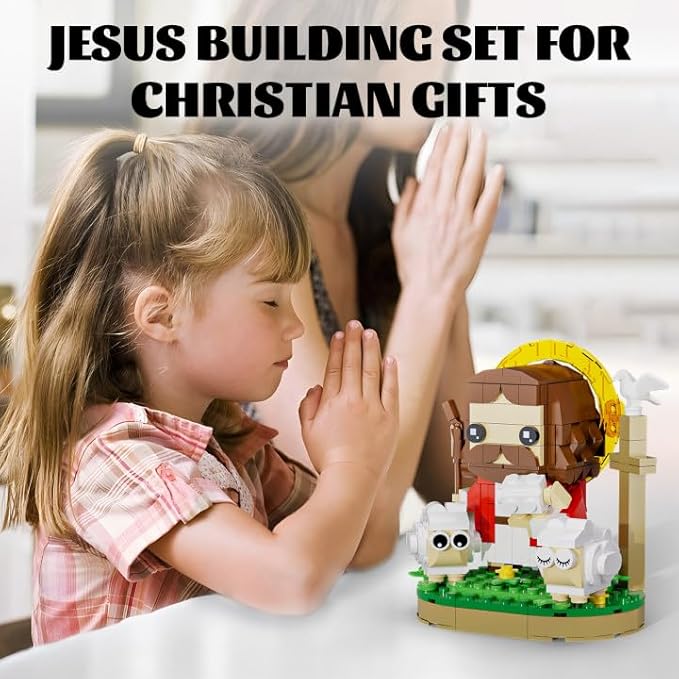 Jesus Christ Building Blocks Set, 277-Piece Shepherd Jesus Toy for Kids, Educational Christian Faith Toy for Children Age 6+, Ideal for Christmas and Birthdays