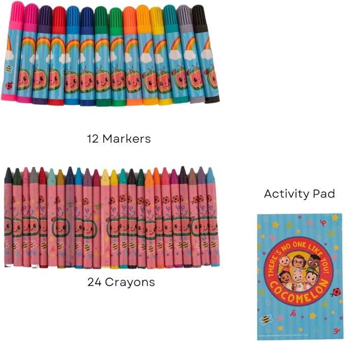 Innovative Designs Cocomelon Creative Coloring Canvas Painting and Activity Set for Kids, 1000+ pcs