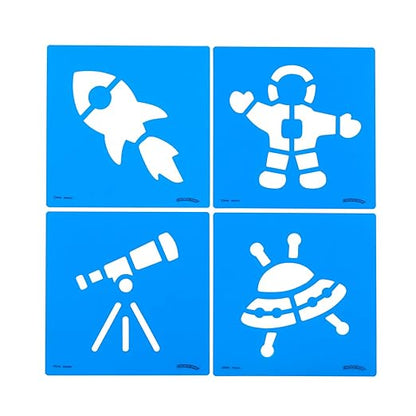 Colorations Space Stencil Set - Set of 12