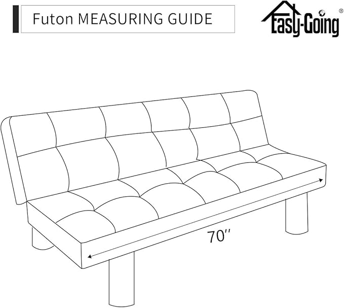 Easy-Going Sofa Slipcover Futon Cover Waterproof Couch Cover Furniture Protector Cover Pets Covers Whole Fabric No Stitching Non-Slip Fabric Pets Kids Children Dog Cat (Futon, Grey)