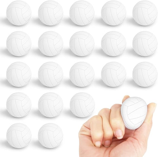 Hxezoc Mini Volleyball Stress Balls 20 Packs Volleyball Foam Sports Balls Small Squeeze Anxiety Bulk Toy Ball for Kids Volleyball Birthday Party, School Carnival Party Supplies