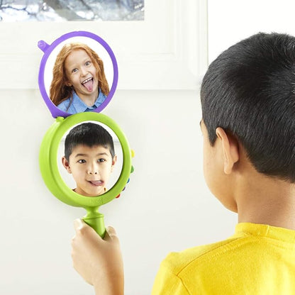 hand2mind See My Feelings Mirror, Play Therapy Toys, Mindfulness for Kids, Emotional Regulation for Kids, Social Emotional Learning Activities, Calm Down Corner Supplies, Calming Corner (Set of 4)