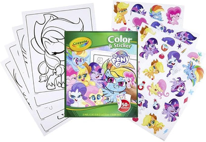 Crayola My Little Pony Coloring Pages and Stickers, Gift for Kids, Ages 3, 4, 5, 6
