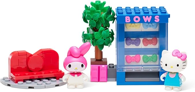BLDR Hello Kitty and Friends Bow Vending Machine Building Set 0112 with Hello Kitty and My Melody Minifigures - Gift for Kids and Sanrio Fans Ages 8+