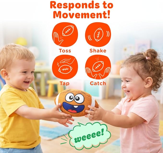 Move2Play, Hilariously Interactive Toy with Music & Sound Effects for Boy & Girl | Ball for Toddler & Baby | 6, 12, 18+ Months | 1, 2, 3+ Year Old