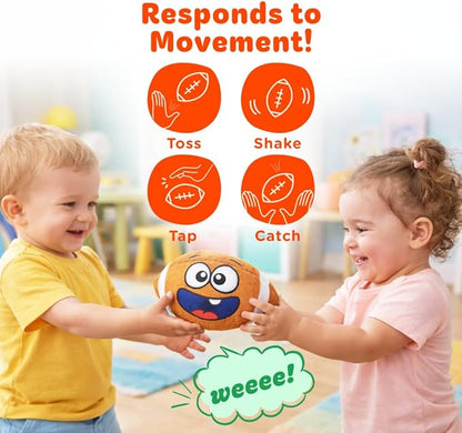 Move2Play, Hilariously Interactive Toy with Music & Sound Effects for Boy & Girl | Ball for Toddler & Baby | 6, 12, 18+ Months | 1, 2, 3+ Year Old