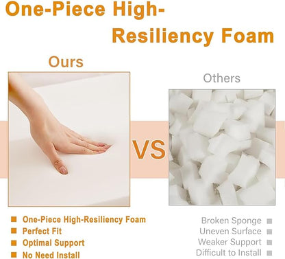 Sturdy Boucle Pouf Ottoman Foot Rest Nice Living Room Decor Lightweight Ottoman Pouf Filler Comfort Pouf Cover Modern Foam Stuffed Poof Perfect to Rest Your Feet No Need Assemble Dark Coffee