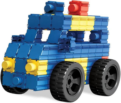 SNAPO Advanced Builder Blocks 7 Years and up - Six-Sided Toddler Building Blocks - Build Planes, Cars and Trains - Unisex Stackable Assembly Blocks for Kids (300pcs)