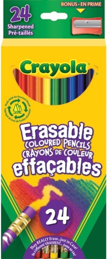 KS Crayola 24 Erasable Colored Pencils