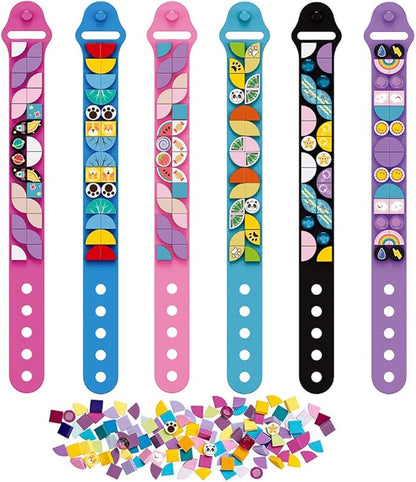 SIENON Bracelets 6PCS, Kids Building Blocks Dots Bracelets, DIY Creative Craft Bracelet Making Kit for Kids, Friendship Bracelets, Dots Construction Toys Kit for Birthday Holiday Gift for Girls Boys