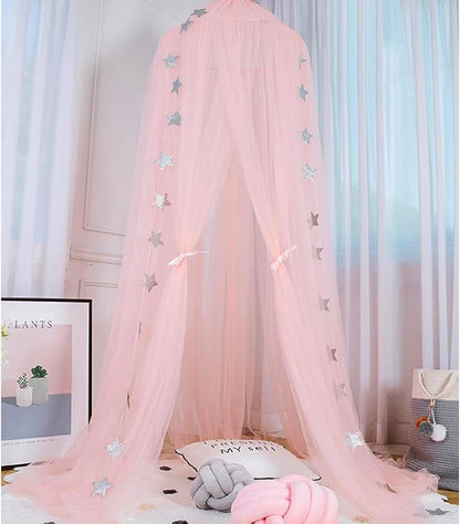 ESUPPORT Dome Princess Bed Canopy Round Lace Mosquito Net Play Tent Hanging House Decoration Lace Netting Curtains for Indoor Outdoor