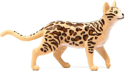 Schleich Farm World, Realistic Cute Cat Toys for Boys and Girls Ages 3 and Above, Bengal Cat Toy, 1 Count (Pack of 1)