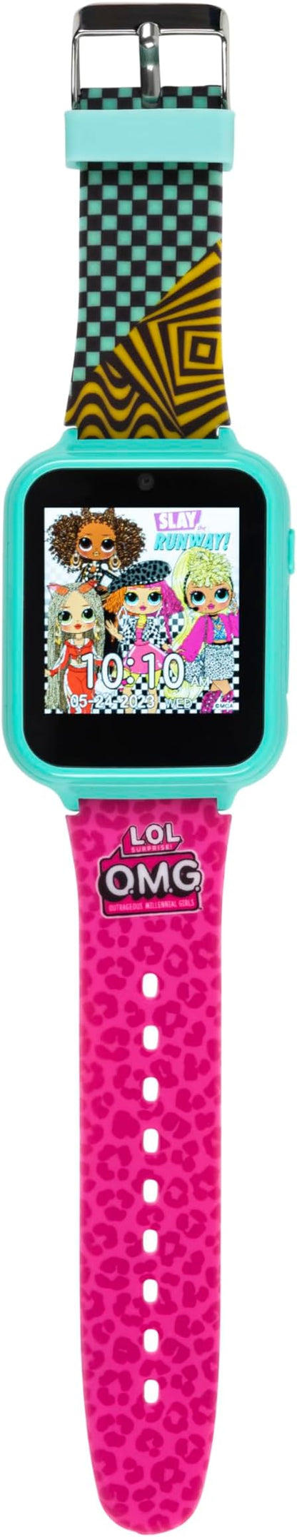 LOL Surprise OMG Kids Interactive Smart Watch with Camera, Games, Voice Recorder, Step Counter, 10 Stylish Watch Faces, Alarm, Timer, and Calculator - Trendy Fun Watch for Kids