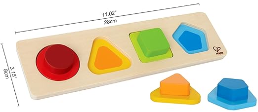 Hape Wooden Shape Sorter Toys | Montessori Educational Learning Toys for Preschoolers Ages 1 Years & Up