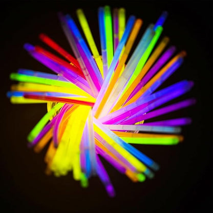 207 Glow Sticks Bulk Party Pack, Halloween Glow Sticks For Kids Camping, Glow In The Dark Sticks,8” Glow Party Supplies Bracelets