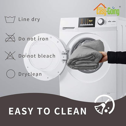 Easy-Going Sofa Slipcover Waterproof Recliner Chair Cover Non-Slip Fabric Couch Cover for Living Room Washable Furniture Protector for Pets Kids Children Dog Cat (Recliner, Gray), 23"