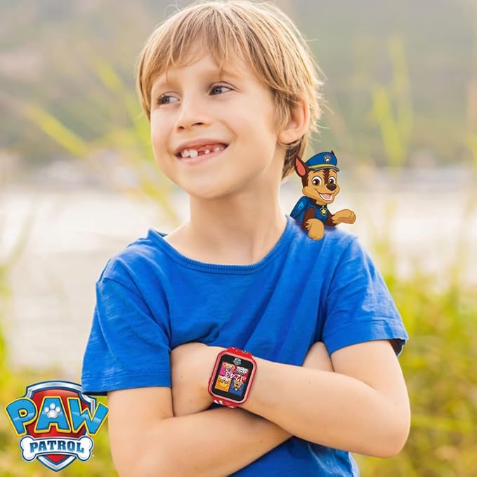Accutime Paw Patrol Smart Watch with Camera for Kids and Toddlers - Interactive Smartwatch for Boys & Girls Featuring Games, Voice Recorder, Calculator, Pedometer, Alarm, Stopwatch, with USB Cable