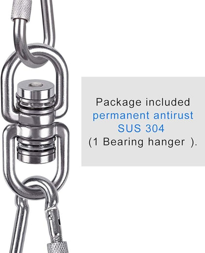 SELEWARE Bearing Swing Swivel, 360° Rotational Device Hanging Accessory for Web Tree Swing, Hammock Chair, Climbing Rope, Aerial Yoga, Kids Swing Swivel,Hold Up to 1200LB