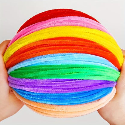 300 Pcs Thick Pipe Cleaners Craft Supplies 3 Assortment Pink Green Carnation Color Chenille Stems for Art and Craft Projects Creative DIY Christmas Mother's Day Decorations (Carnation color-300pcs)