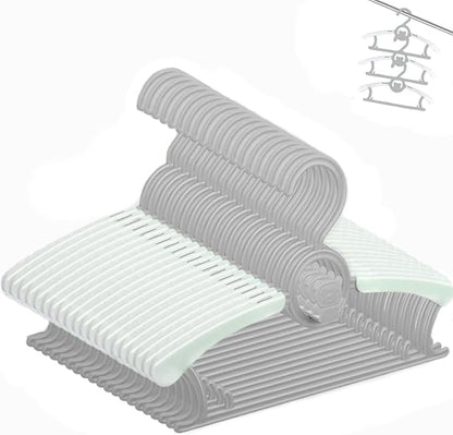 HGYZE Baby Nursery Closet Hangers, Ultra Thin Non-Slip and Extendable Laundry Infant Pant Hanger for Newborn Clothes - 20pcs Grey Gift - Adjustable Children Coat Hanger for Girl Boy Toddler Kids Child