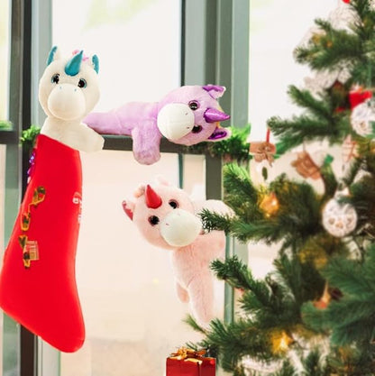 Unicorn Slap Bracelets Wrist Hugger Gift- Stuffed Animals Huggable Plush Toy for Kids and Teens, Toddler Bed and Stroller Toys White, 8.5"