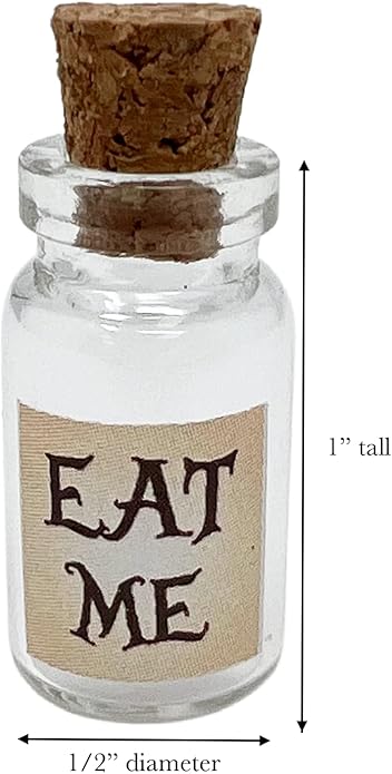 UMBRELLALABORATORY 6-10pcs Alice in Wonderland Party Supplies, Decoration, Potion Bottle with Cork Costume Accessory, DIY jewelry making charms