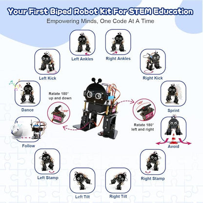 ACEBOTT Robotics for Kids Ages 12-16，Bionic Biped Robot Kit for Arduino ESP32, STEM Science Kits, Cool Engineering Building Toys, Science Coding Kit for 12+ Boys Girls Teens and Adults Unique Gifts