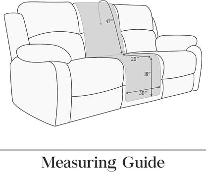 TOMORO Non-Slip Oversized Recliner Sofa Cover - 100% Waterproof Recliner Chair Slipcover Furniture Protector, Washable Couch Cover with Elastic Straps for Dog and Kids, Dark Gray, 30 Inch Middle