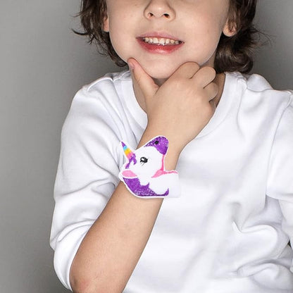 LUOZZY Unicorn Slap Bracelet for Kids Plush Tiger Animal Slap Bracelets for Kids Colorful Animal Slap Bands for Kids (Unicorn)