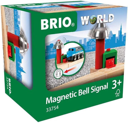 Brio Magnetic Bell Signal, Green - Accessory for Toy Train Sets, Ages 3 and Up