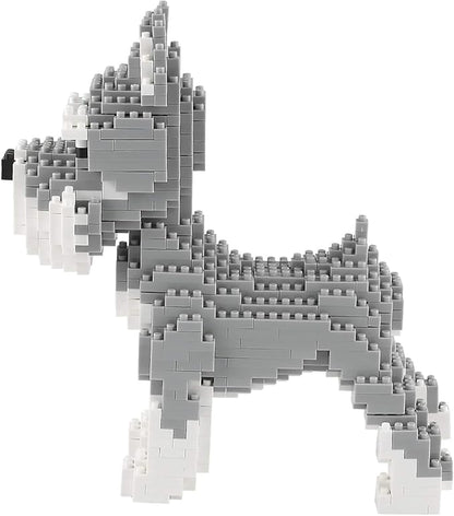 Larcele Dog Micro Building Blocks Pet Mini Building Toy Bricks,880 Pieces KLJM-02 (Schnauzer)