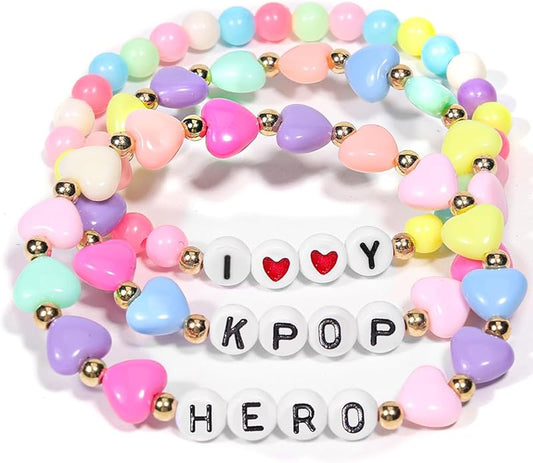 AICase for Kpop Bracelets Merch Gifts Toys Stuff Inspired Bracelets Friendship K_Pop Outfit Cosplay Costume Merchandise Jewelry Gifts for Fans Women Birthday Christmas Stocking