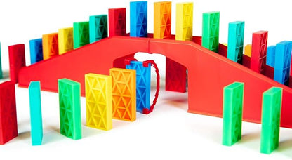 Bulk Dominoes Kinetic Domino Kit | Dominoes Set, STEM STEAM Small Toys, Family Games for Kids, Kids Toys and Games, Building, Toppling, Chain Reaction Sets (225pc)