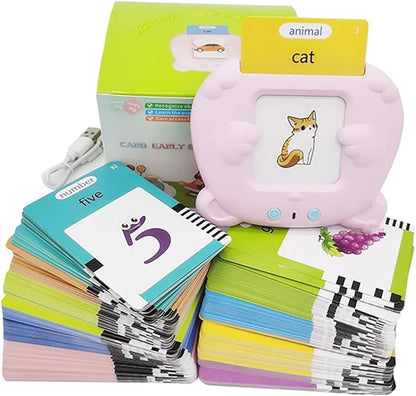 RT&BS Talking Flash Cards for Toddlers, Montessori Toys Flash Cards, Speech Therapy Toys, Gift for Kids Children, 510 Sight Words Pink