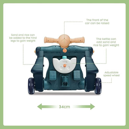 Baby Sit-to-Stand Learning Walker, 3 in 1 Baby Walker for Boys Girls Toddlers, Educational Baby Push Walkers with Entertainment Activity Center, Baby Music Learning Toy Gift for Infant Boys Girls
