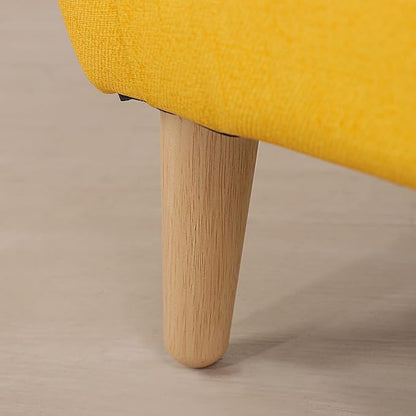Getifun Single PVC Kids Sofa Chair, Toddler Sofa Couch with Wooden Legs, Children Armchair for Children Gift (Yellow)