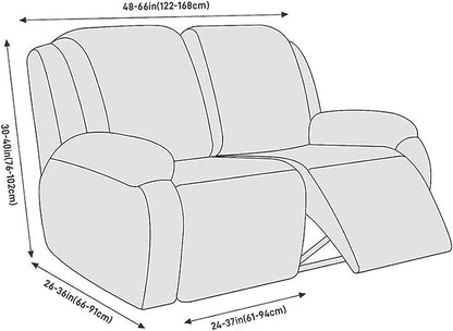 NORTHERN BROTHERS Recliner Loveseat Covers - Recliner Sofa Covers 2 Seater Loveseat Covers for Reclining Loveseat Recliner Cover, Deep Blue