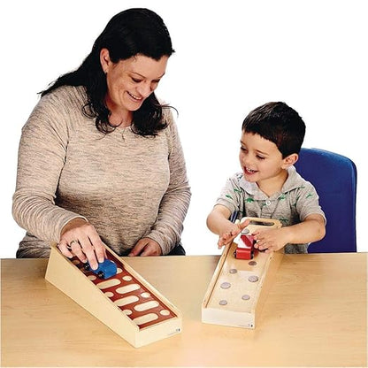 Wooden Ramp STEM Discovery Set with Ramps, Textured Surfaces, and Cars, Educational STEM Toy for Kids, Science Experiments for Kids