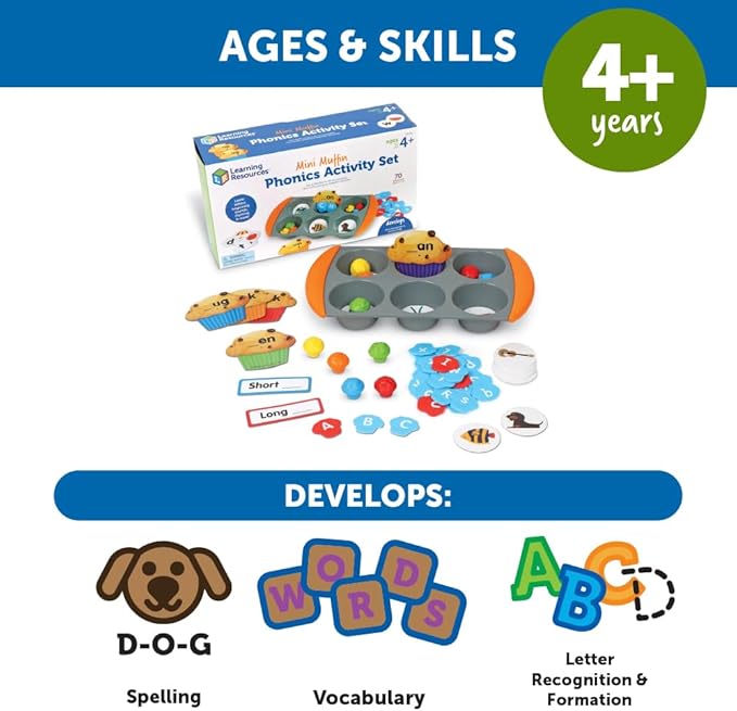 Learning Resources Mini Muffin Phonics Activity Set