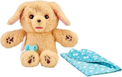 Little Live Pets - Cozy Dozys: Charlie The Puppy | Interactive Plush Toy Dog. 25+ Sounds and Reactions. Magical Eye Movement. Blanket, Pacifier and Batteries Included. for Kids Ages 4+.