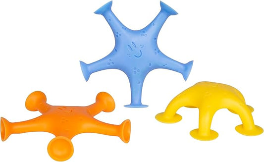 Ubbi Starfish Stretch and Suction Bath Toys, Baby Bath Accessory, Water Toys for Toddler Bath Time, Fun Baby Water Toys, Set of 3