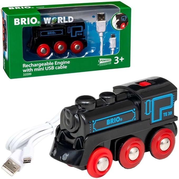 BRIO World - 33599 Rechargeable Engine | Battery-Powered Toy Train for Kids Aged 3+