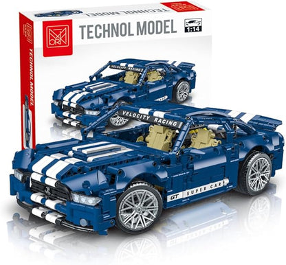 Building Blocks Racing Car Tech Sports Car 1: 14 Supercar Building Brick Racing Car Building Kit Adult Collectible Race Cars Model Great Gift for Boys, Girls, and Teens Ages 6+,1258PCS