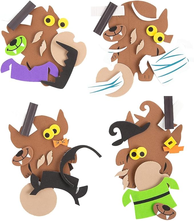 Fun Express Silly Werewolf Magnet CK-12 - Craft Kits - 12 Pieces