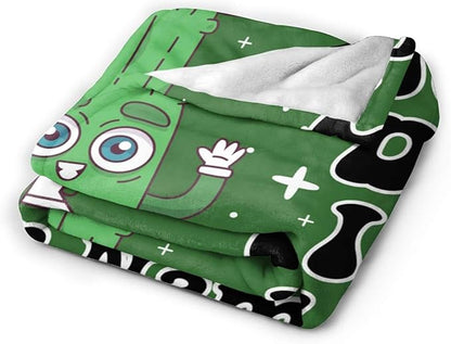 Custom Pickle Blanket with Name for Boys Girls, Personalized Cute I'm Kind of a Big Dill Themed Design Printed Throw Blankets for Kids Lap, Chair Sofa, Giftable Blanket, 40"x 50"