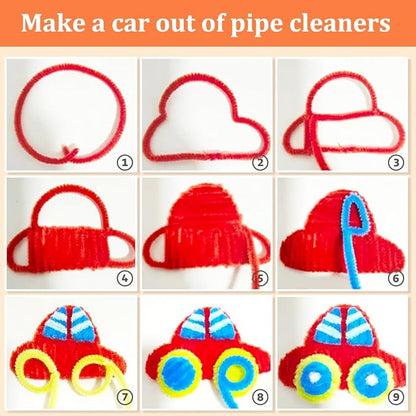 200pcs Pipe Cleaners, Pipe Cleaners for crafts, Craft Supplies Chenille Stems for Art&Craft Christmas DIY projects(12inch*6mm,Brown)