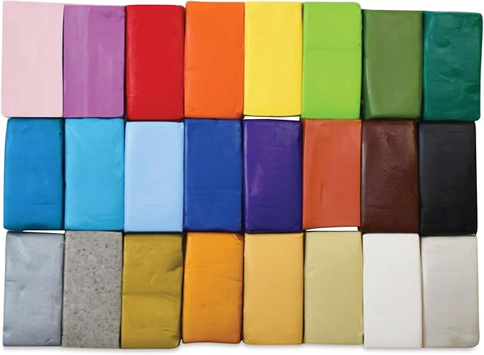 Sculpey Premo 24 Color sampler of Polymer Oven-Bake Clay, Non Toxic 1.5 lbs., Great for jewelry making, holiday, DIY, mixed media and more. Premium clay Great for clayers and artists.