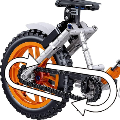 ENHANA Motorcycle Building Blocks Bike Cycle Compatiable with Tech Set Mountain Bike Building Kit Toy STEM Educational Bike Building Set for 6-10 Years Old Boys